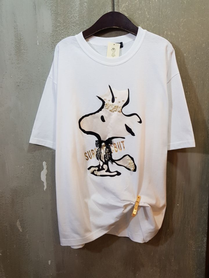 <b><p>Nuppy Pearl ribbon T-shirt</p></b><b><p>ヌピ 真珠 リボン Tシャツ</p></b><br /><br /><p align='center'>