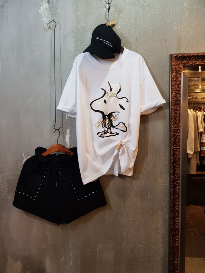 <b><p>Nuppy Pearl ribbon T-shirt</p></b><b><p>ヌピ 真珠 リボン Tシャツ</p></b><br /><br /><p align='center'>