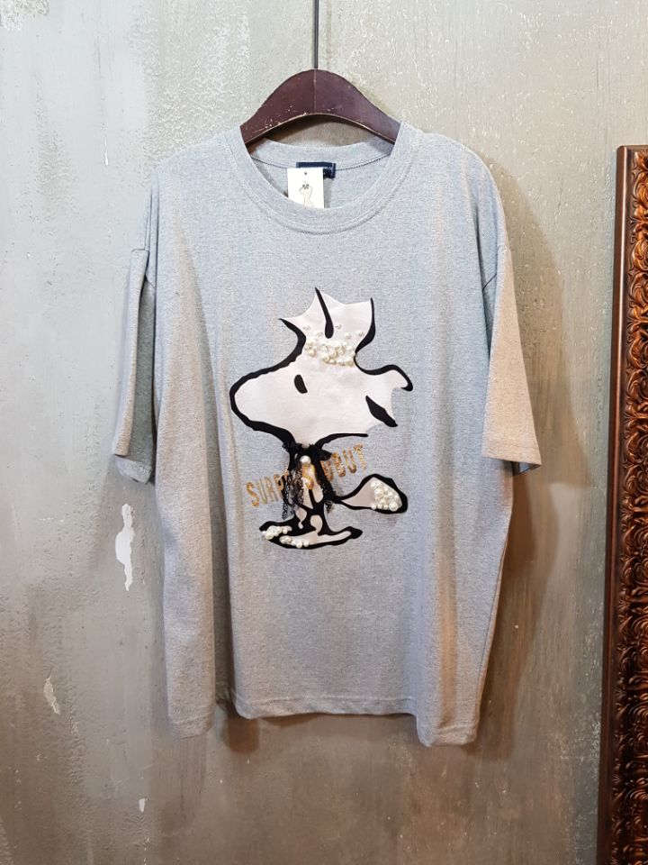 <b><p>Nuppy Pearl ribbon T-shirt</p></b><b><p>ヌピ 真珠 リボン Tシャツ</p></b><br /><br /><p align='center'>