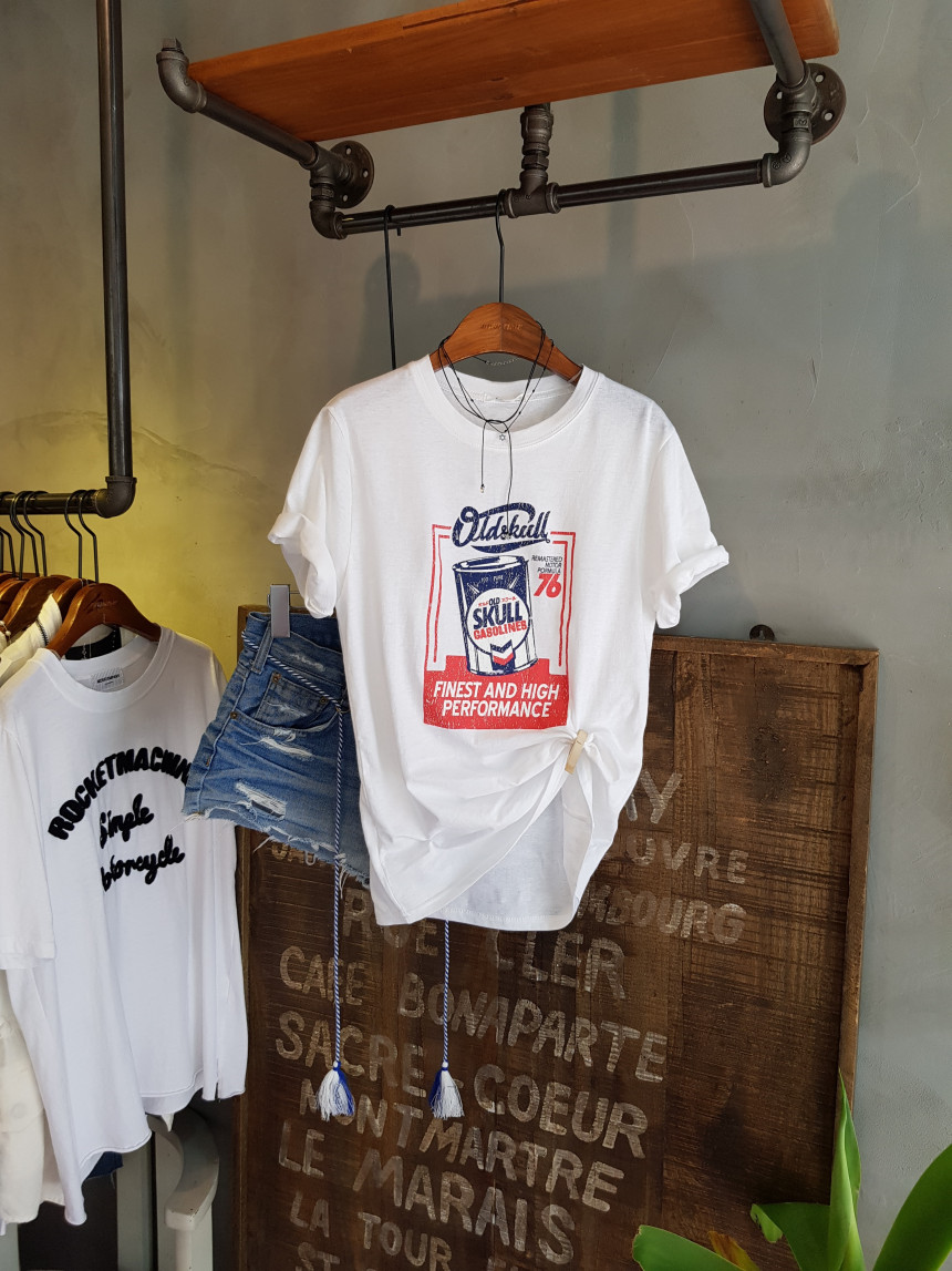 <b><p>Skull Lettering round Short sleeves T-shi</p></b><b><p>スカル レタリング ラウンド 半袖 Tシャツ ユニークルックコーディネート 20デルク</p></b><br /><br /><p align='center'>