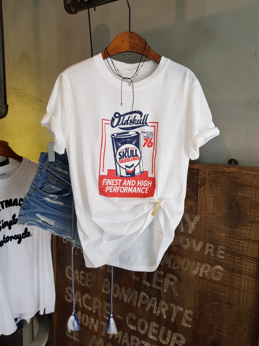 <b><p>Skull Lettering round Short sleeves T-shi</p></b><b><p>スカル レタリング ラウンド 半袖 Tシャツ ユニークルックコーディネート 20デルク</p></b><br /><br /><p align='center'>