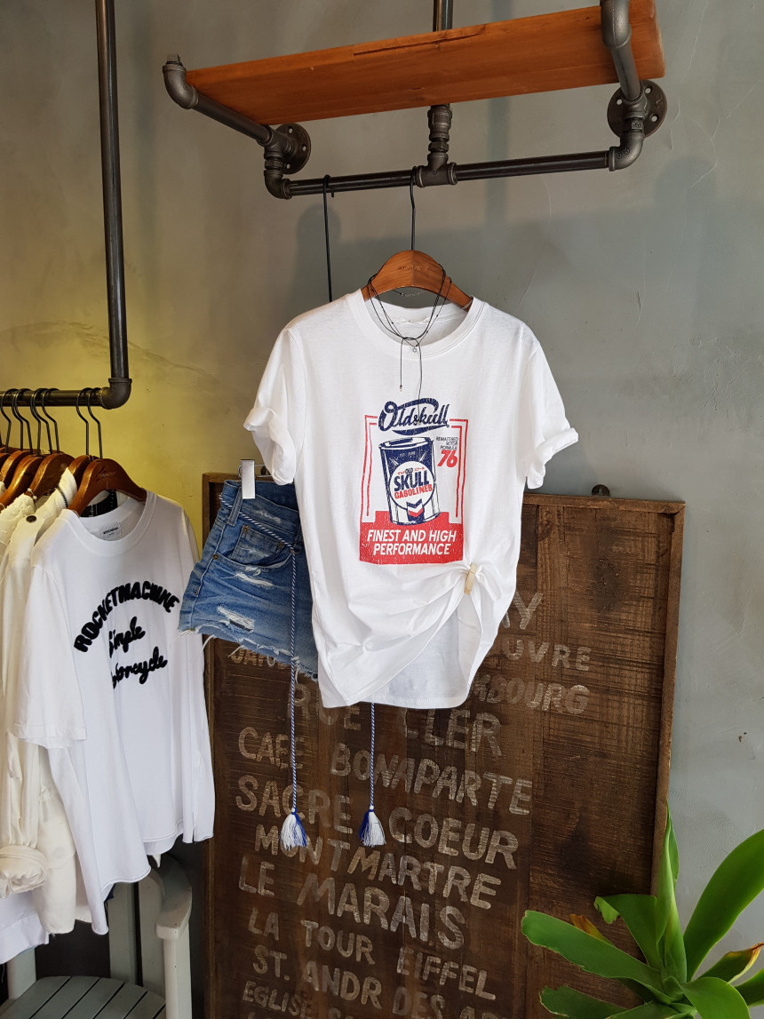 <b><p>Skull Lettering round Short sleeves T-shi</p></b><b><p>スカル レタリング ラウンド 半袖 Tシャツ ユニークルックコーディネート 20デルク</p></b><br /><br /><p align='center'>