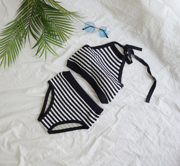 <b><p>stripe Holter neat bikini 1243 swimsuit female</p></b><b><p>ストライプ ホルター ニット ビキニ 1243年 水着 女性 セクシー スタイル</p></b><br /><br /><p align='center'>