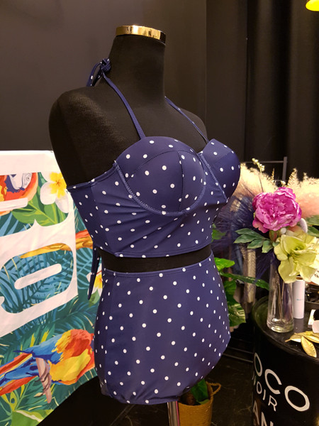 <b><p>Mourning Body cover Mare dot volume Wopom</p></b><b><p>無排 体型カバー マリン ドット ボリューム ワンポン ホルター ハイウエスト ビキニ</p></b><br /><br /><p align='center'>