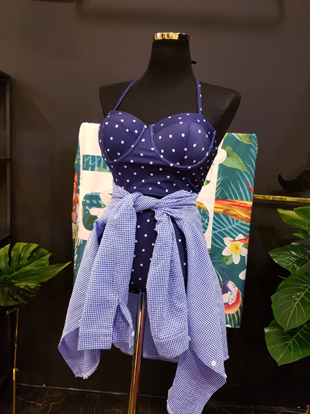 <b><p>Mourning Body cover Mare dot volume Wopom</p></b><b><p>無排 体型カバー マリン ドット ボリューム ワンポン ホルター ハイウエスト ビキニ</p></b><br /><br /><p align='center'>