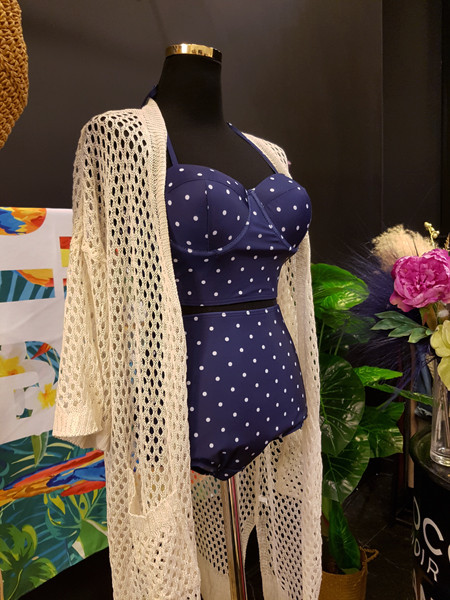 <b><p>Mourning Body cover Mare dot volume Wopom</p></b><b><p>無排 体型カバー マリン ドット ボリューム ワンポン ホルター ハイウエスト ビキニ</p></b><br /><br /><p align='center'>