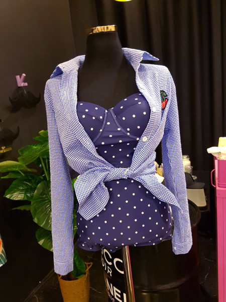 <b><p>Mourning Body cover Mare dot volume Wopom</p></b><b><p>無排 体型カバー マリン ドット ボリューム ワンポン ホルター ハイウエスト ビキニ</p></b><br /><br /><p align='center'>