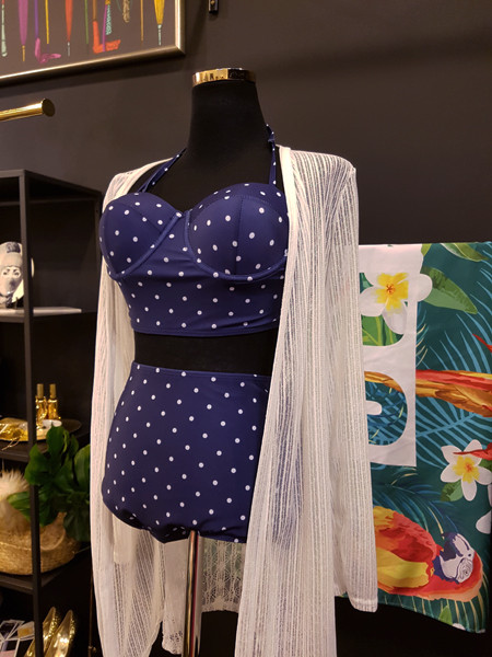 <b><p>Mourning Body cover Mare dot volume Wopom</p></b><b><p>無排 体型カバー マリン ドット ボリューム ワンポン ホルター ハイウエスト ビキニ</p></b><br /><br /><p align='center'>