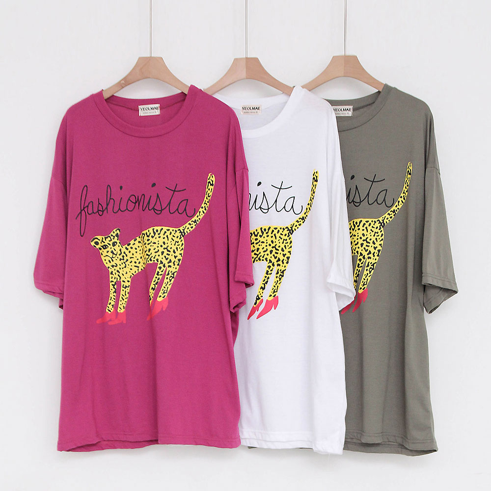 <b><p>1 Cheetah ltering Short Slve Polo round basic</p></b><b><p>1 チーターレタリング 半袖Tシャツ ラウンド ベーシック 女性 基本 夏 大学生ル</p></b><br /><br /><p align='center'>