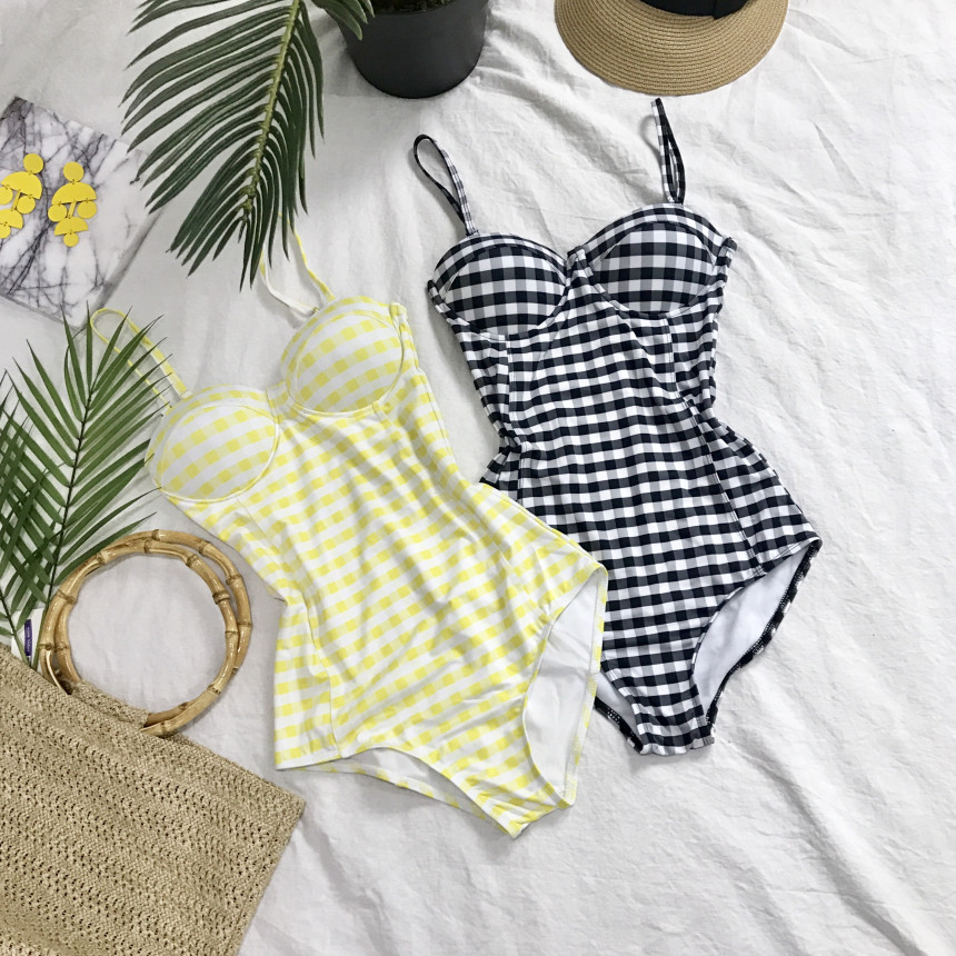 <b><p>check Monokini Teenage woman Vacati summer</p></b><b><p>チェック モノキニ 10代の女性 バカンス 夏 ビーチコーディネート かわいいワンピース水着</p></b><br /><br /><p align='center'>