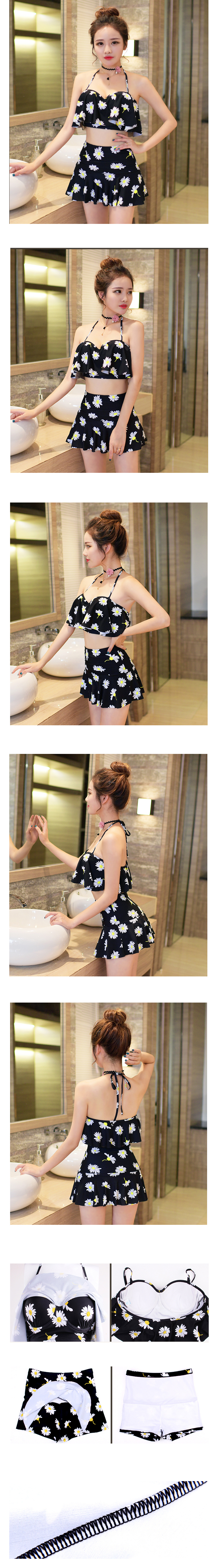 <b><p>daisy flower Frill Wongpom bikini shoppi</p></b><b><p>デイジー フラワー フリル ワンポン ビキニ ショッピングモール ツーピース ホルターネック</p></b><br /><br /><p align='center'>