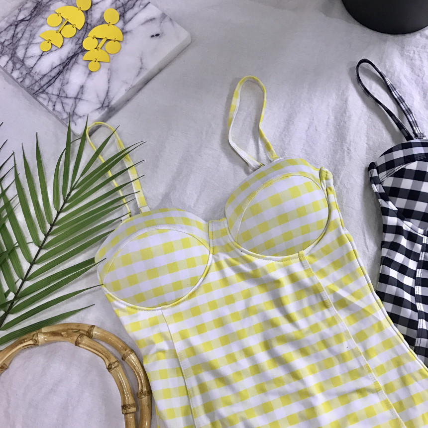 <b><p>check Monokini Teenage woman Vacati summer</p></b><b><p>チェック モノキニ 10代の女性 バカンス 夏 ビーチコーディネート かわいいワンピース水着</p></b><br /><br /><p align='center'>