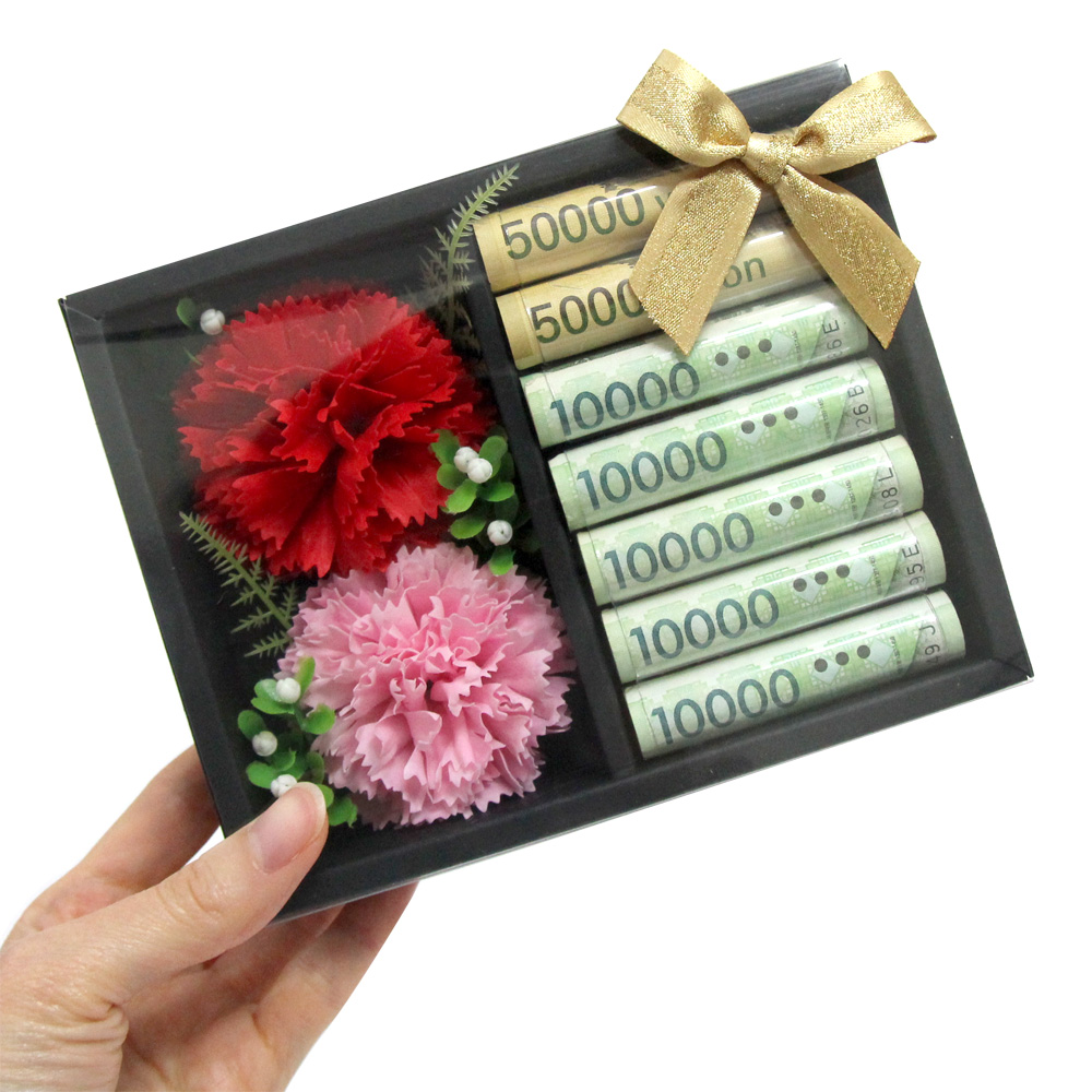 카네이션 미니 용돈박스 어버이날 부모님선물 효도선물 돈다발 케이크 비누꽃 플라워 용돈상자 이미지 4