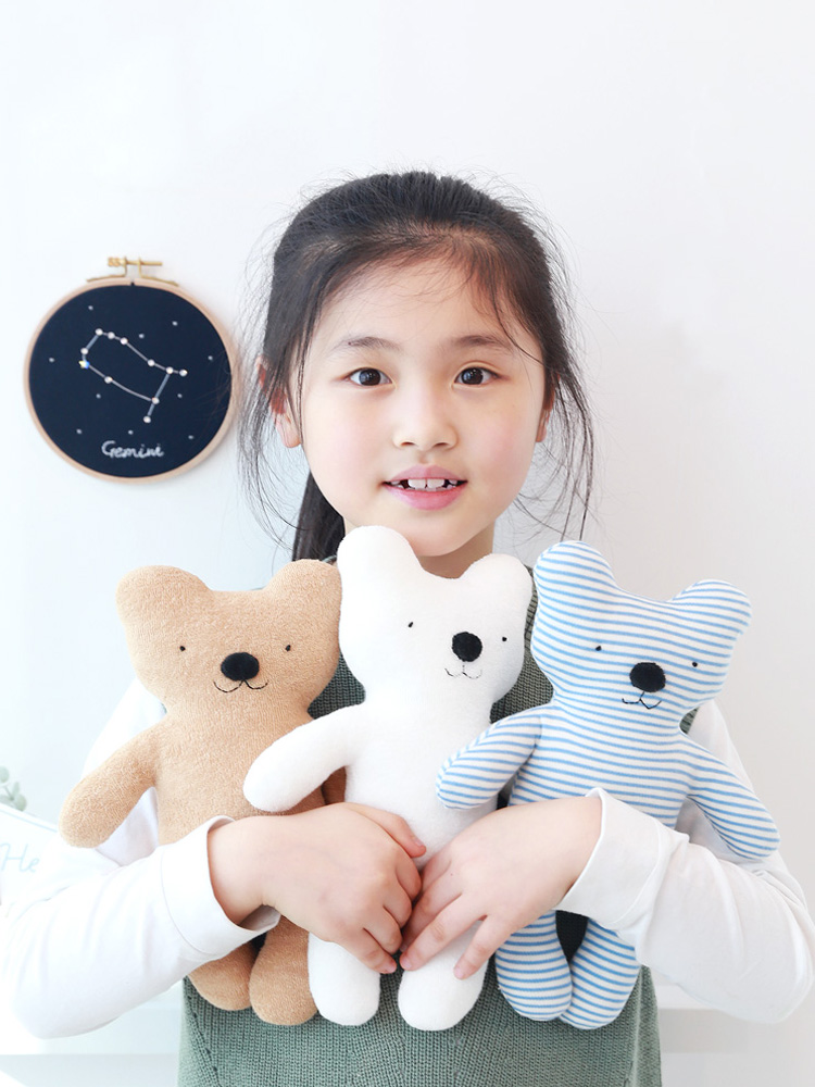 오가닉 곰 루루 미디엄 애착 인형 만들기 태교바느질 DIY 키트 이미지 7