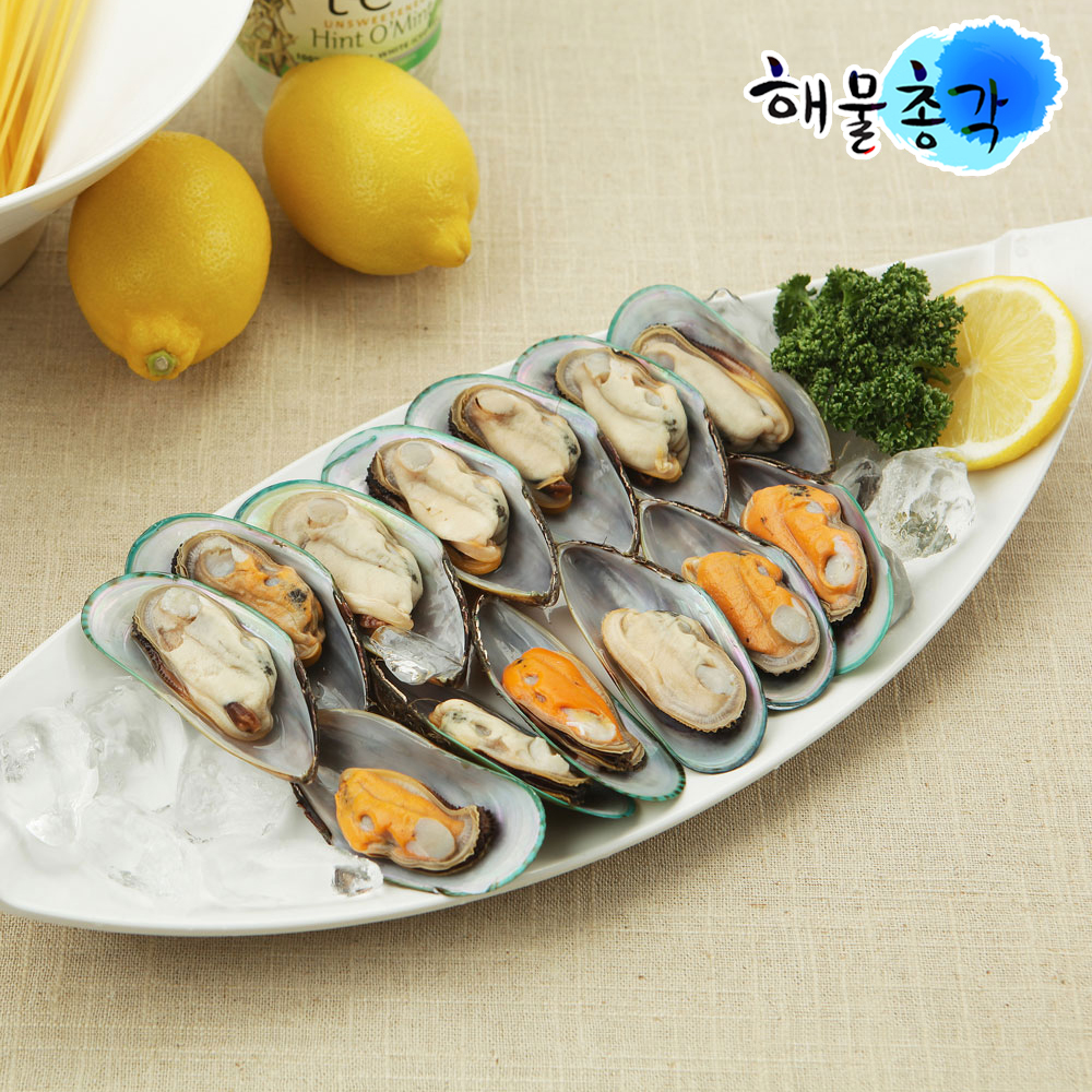 해물총각 뉴질랜드 그린홍합 800g 초록입홍합 - 메인 이미지