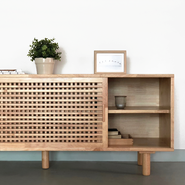 로포텐 샾 원목 높은 TV 거실장 티비다이 1500, 내추럴