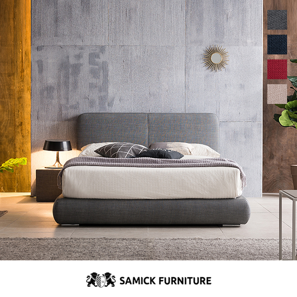 [삼익가구]안젤라 라운드 가죽 침대(SB 라텍스 7존 독립스프링 매트리스-퀸)