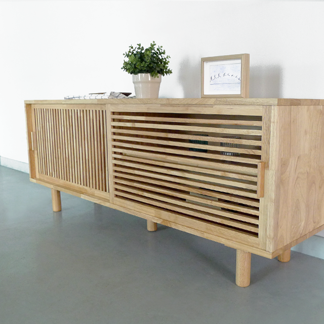 로포텐 샾 원목 높은 TV 거실장 티비다이 1500, 내추럴