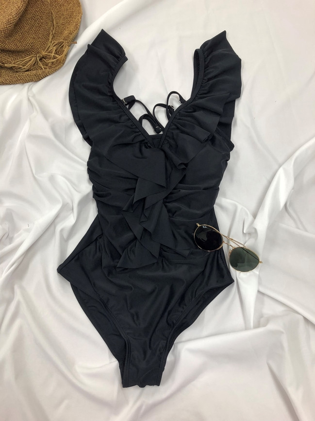 <b><p>Frill Off shoulder Monokini piece swimsuit</p></b><b><p>フリル オフショルダー モノキニ ワンピース 水着 2色 セクシー 韓非 洗練された非</p></b><br /><br /><p align='center'>
