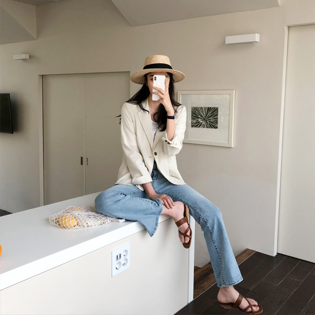 천연 라피아햇 라탄 왕골 여자 여름모자 여성 밀짚모자 휴양지 여행 챙넓은모자 비치 바캉스 이미지 4