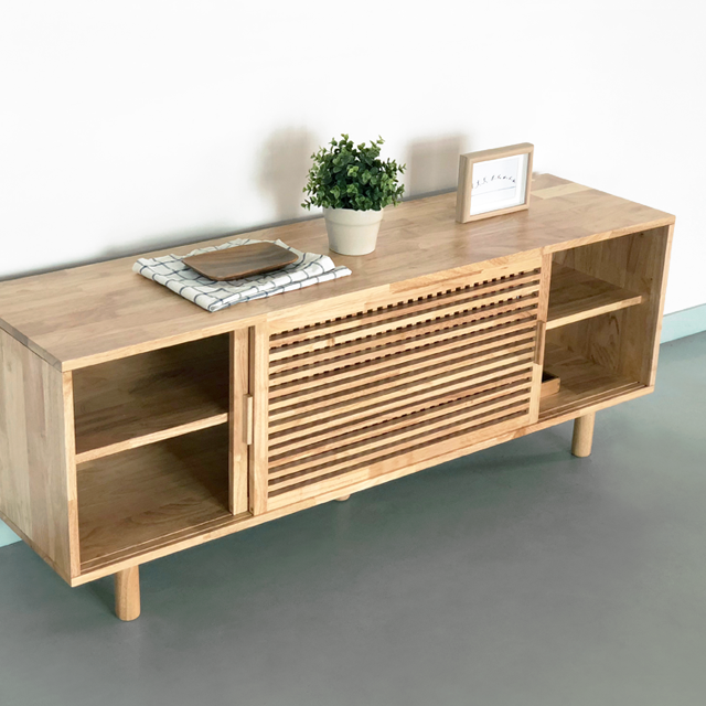 로포텐 샾 원목 높은 TV 거실장 티비다이 1500, 내추럴