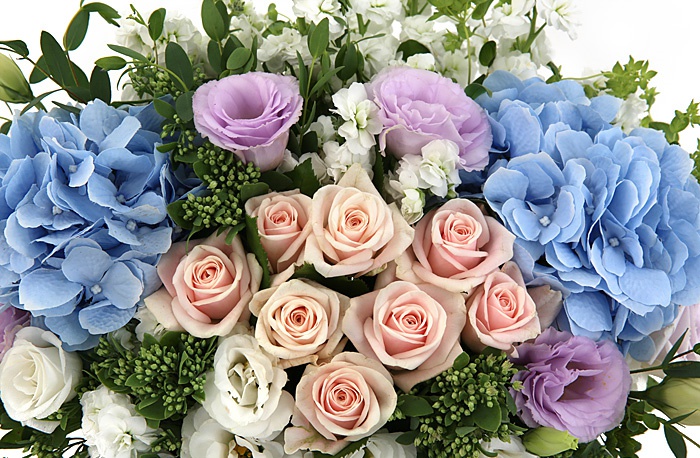 [당일수령]수국 장미 바구니 A1661 꽃배달 생일 결혼기념일 꽃바구니 생화꽃