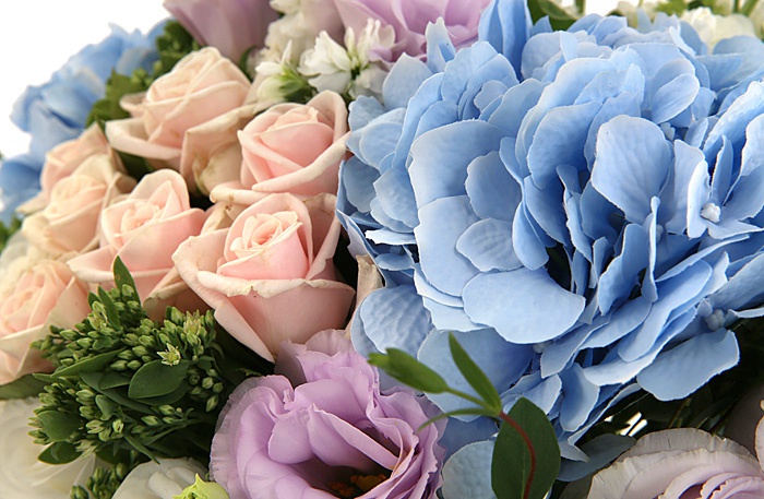 [당일수령]수국 장미 바구니 A1661 꽃배달 생일 결혼기념일 꽃바구니 생화꽃