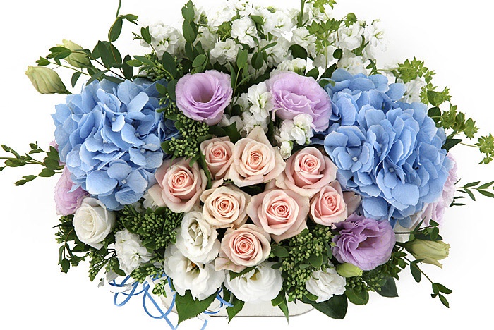 [당일수령]수국 장미 바구니 A1661 꽃배달 생일 결혼기념일 꽃바구니 생화꽃