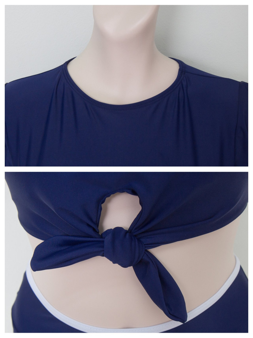 <b><p>Short sleeves Crop waist ring Two Piece biki</p></b><b><p>半袖 クロップ 腰 ひも ツーピース ビキニ</p></b><br /><br /><p align='center'>