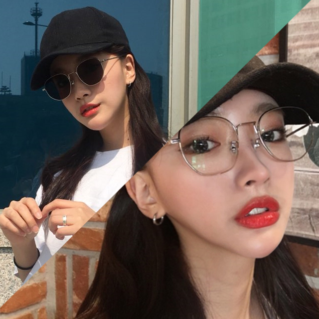 자외선차단 변색렌즈안경 블루라이트차단 시력보호 청광 사각 보잉 동글이 안경테 선글라스