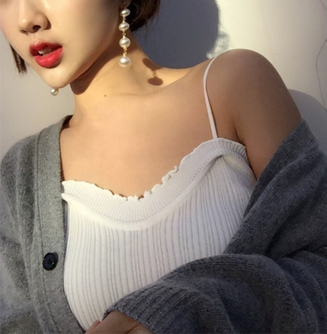 [무료배송] 골지 끈 나시 - 상품 이미지