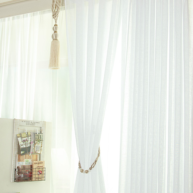 네추럴린넨 속커튼 퓨어화이트 나비주름(가로60cm 세로250cm이하 맞춤)