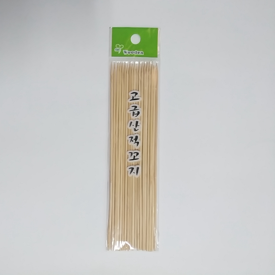 대나무 고급 산적 꼬지 꼬치 17개 (소) 캠핑 소시지 닭꼬치 일회용 나무 꼬치 막대 꽂이 - 상세 이미지 2