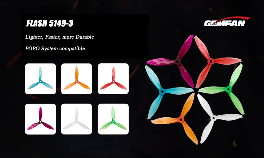 �˾���ũ  [Gemfan] New Flash 5149 Tri Propellers (1���, ���� ����) 1