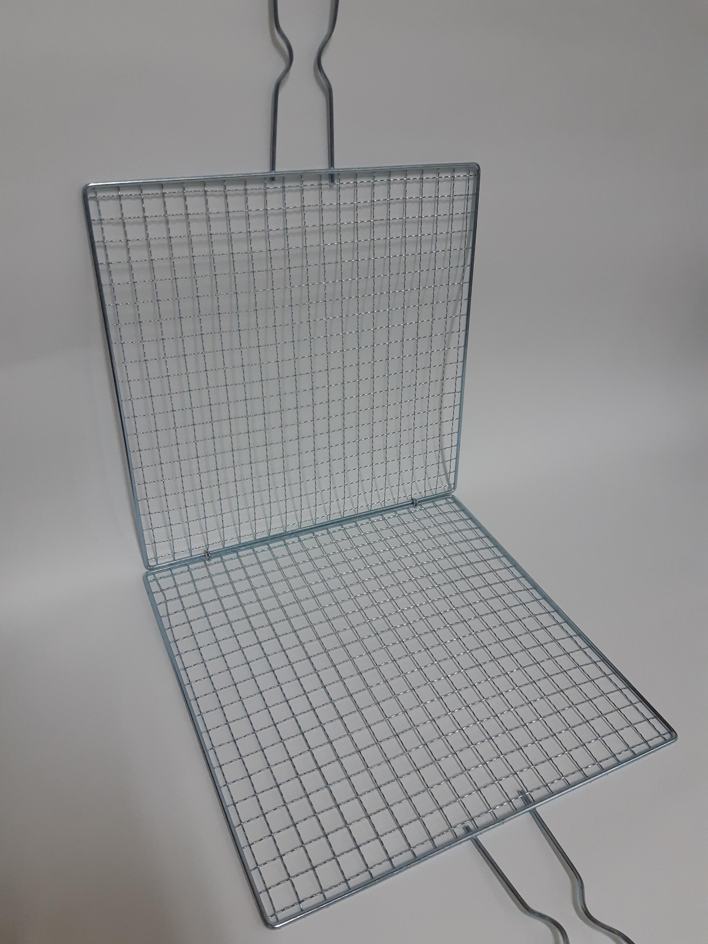 일회용 접이식 양면 철망 석쇠 업소용 캠핑 바베큐 그릴 고기 손잡이 석쇠 망 불판 26cm