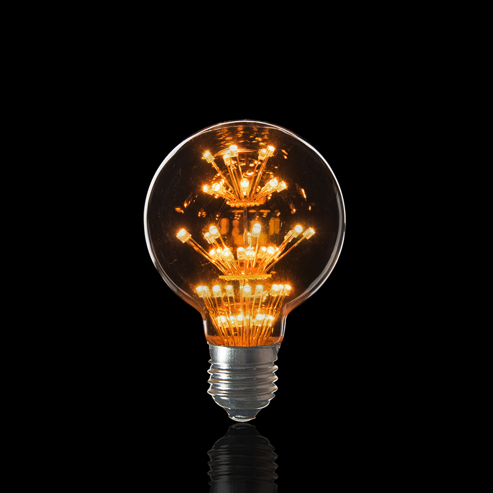 에코플룩스 LED 눈꽃 에디슨 램프 G95 2W - 상품 이미지