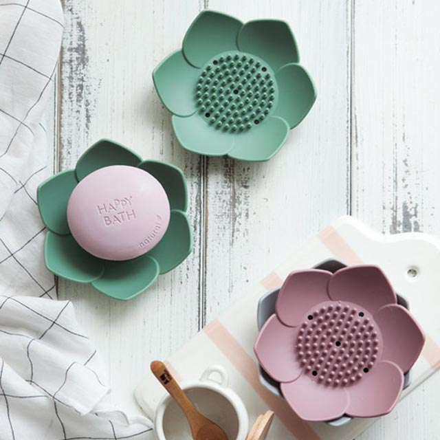 연꽃 실리콘 비누받침(2p 세트)