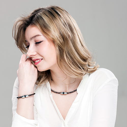 아나파 미세전류 건강 목걸이, 팔찌 세트(천연소가죽,색상 선택) - 상세 이미지 5