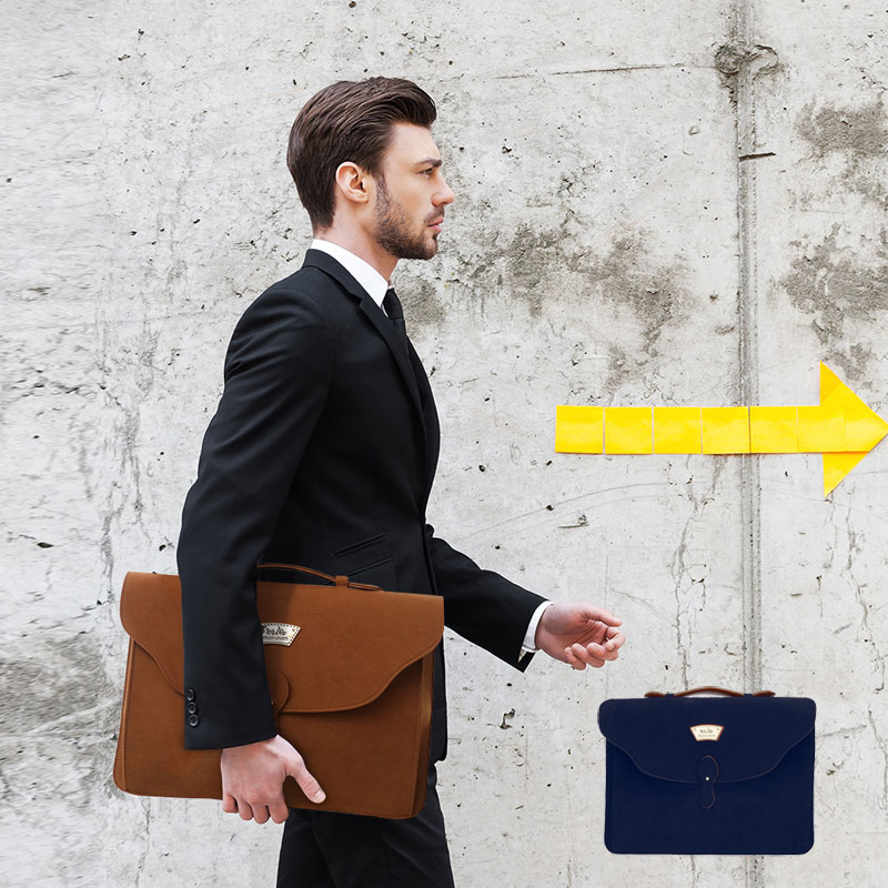 이비니아 브리프케이스 & 클러치백 with 스트랩, 브라운 네이비, 직장인, 대학생 20대 30대