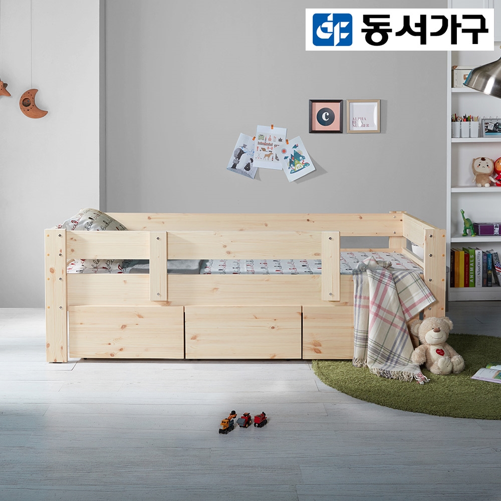 동서가구 후디즈 원목 낮은벙커침대 (매트리스포함) DFS909243