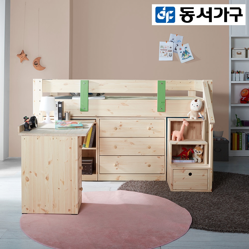 동서가구 제인즈 원목 벙커침대풀세트 (매트리스포함) DF909231 - 상품 이미지
