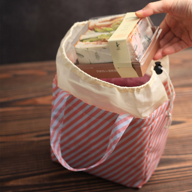 보온보냉가방 직장인 도시락 이유식백 런치백 스트라이프보냉가방