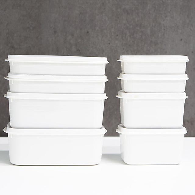 화이트팩 냉장고 정리 용기(4size) 전자렌지용기 350ml - 상세 이미지 2