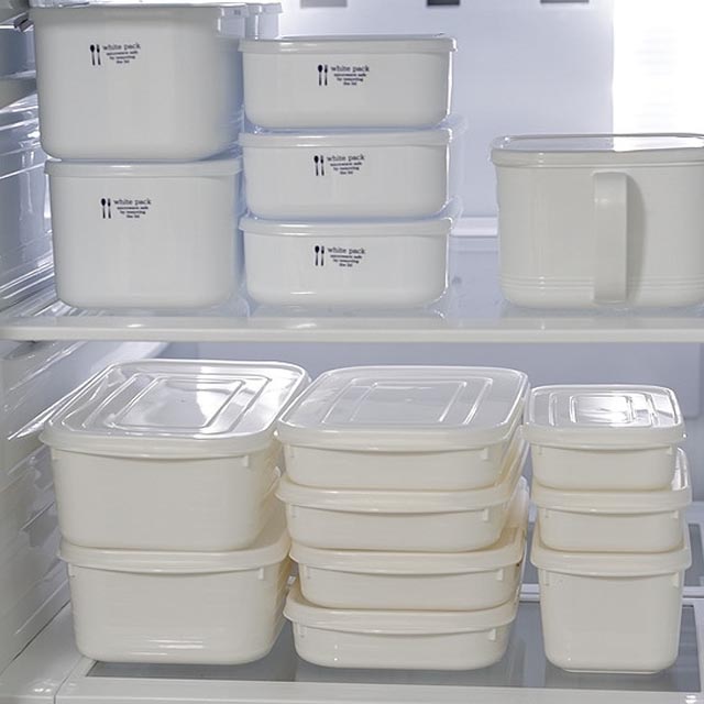 화이트팩 냉장고 정리 용기(4size) 전자렌지용기 350ml - 상세 이미지 3