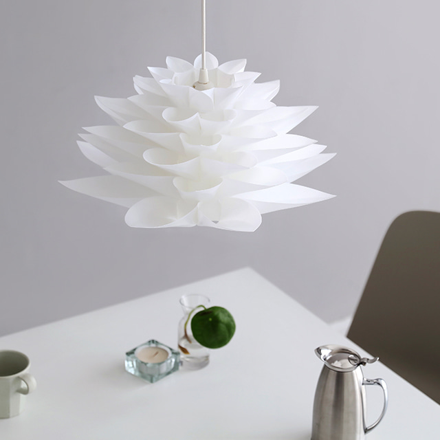 [E26전구선물]LOTUS 펜던트등 E26 KS1539D/2 화이트 1493.6410 - 상세 이미지 2