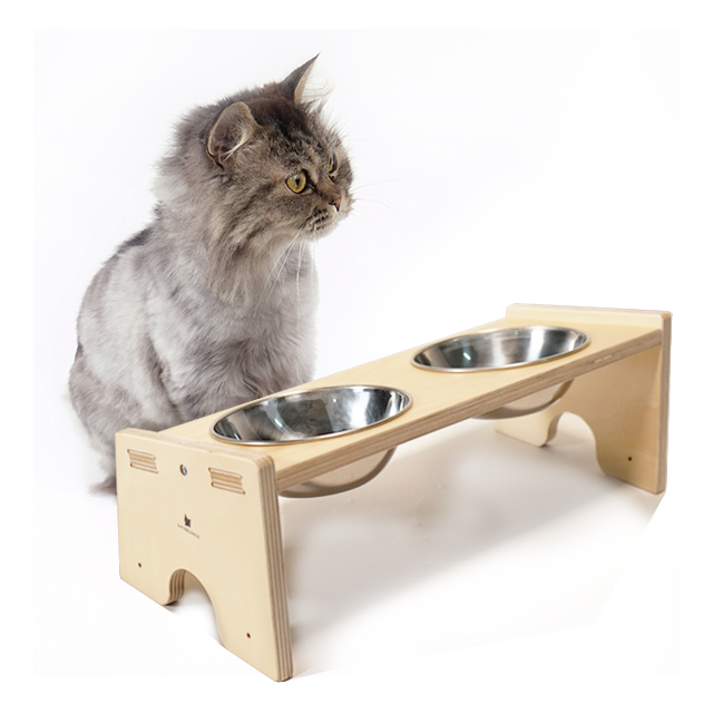 강아지 고양이 식탁 2구 식기 밥그릇