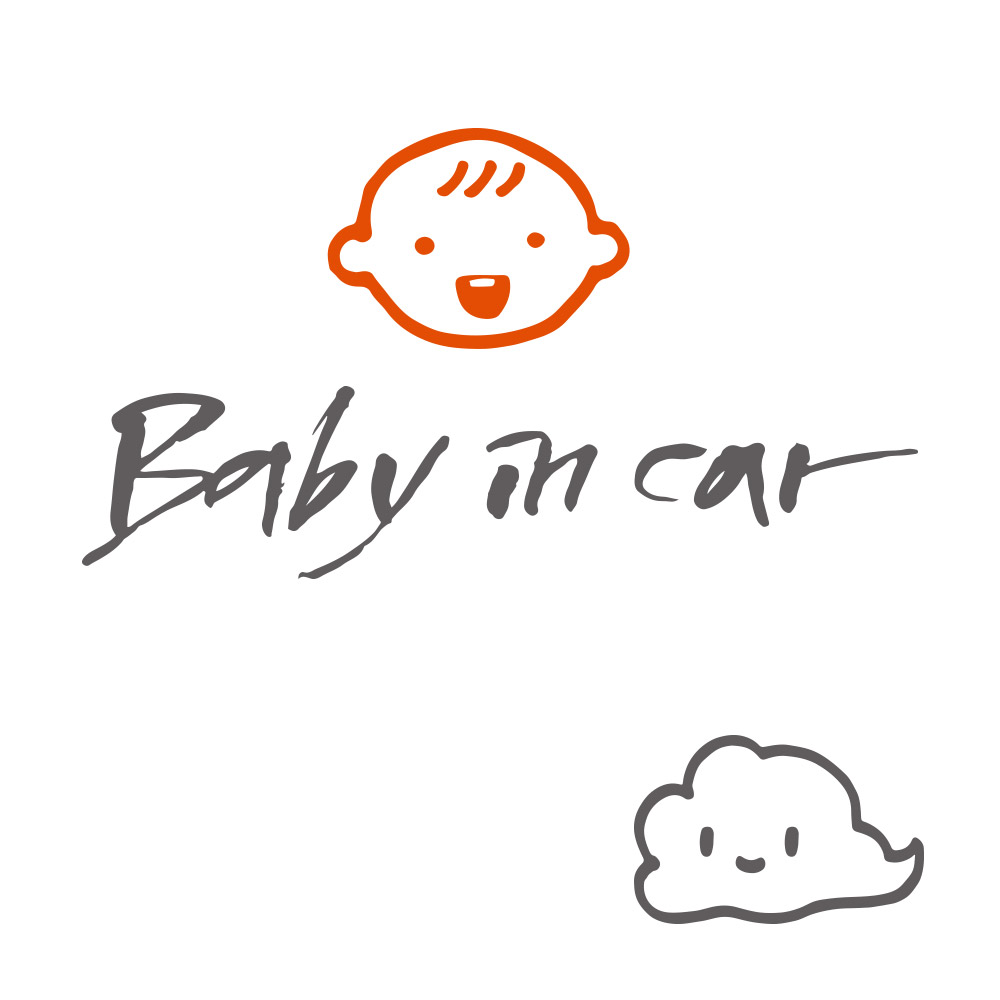 1AM 자동차스티커 ver.3 시크 Baby in car 웃는아기 - 상세 이미지 4