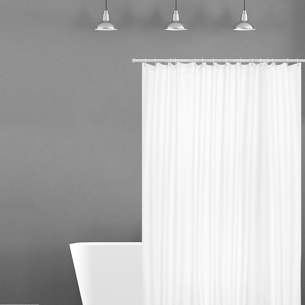 패브릭 방수 샤워 커튼 퓨어화이트 180x180 - 상세 이미지 3