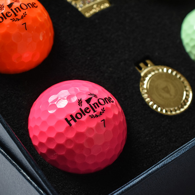 HoleinoneBrand 홀인원 골프공 3피스 (골프볼4구, 스와로브스키 볼마커)기념품 선물용 이미지 6