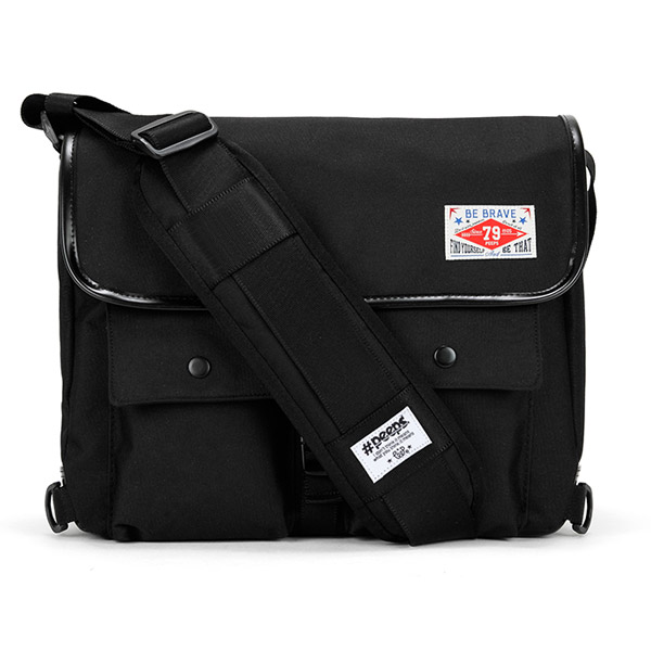 PEEPS Retro Messenger Bag 데일리메신저백 Black